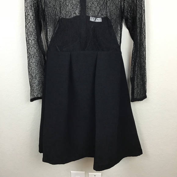 NEW NWT Sandro Jeanette Illusion Lace Alice Dress - Picture 5 of 11